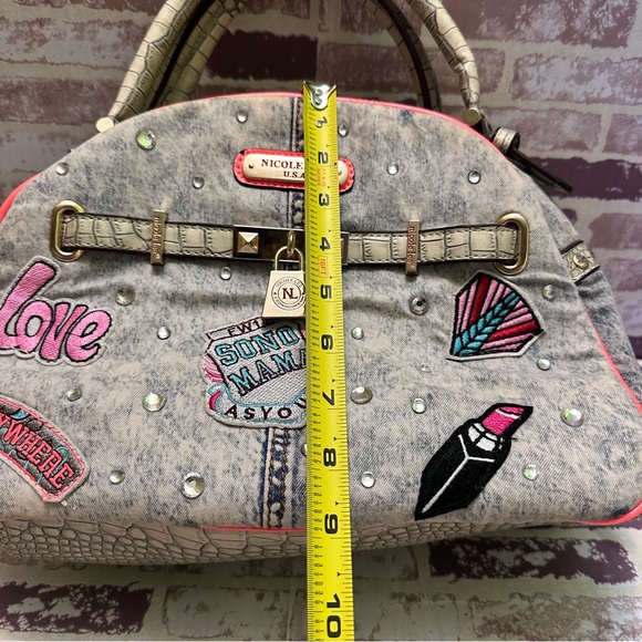 Nicole Lee Denim Satchel with Durable Design - Picture 12 of 14